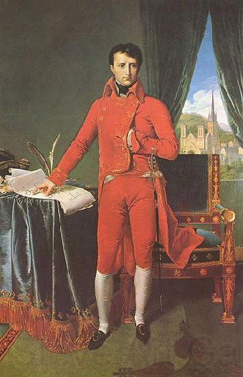 Jean Auguste Dominique Ingres Portrat Napoleon Bonapartes als Erster Konsul Norge oil painting art